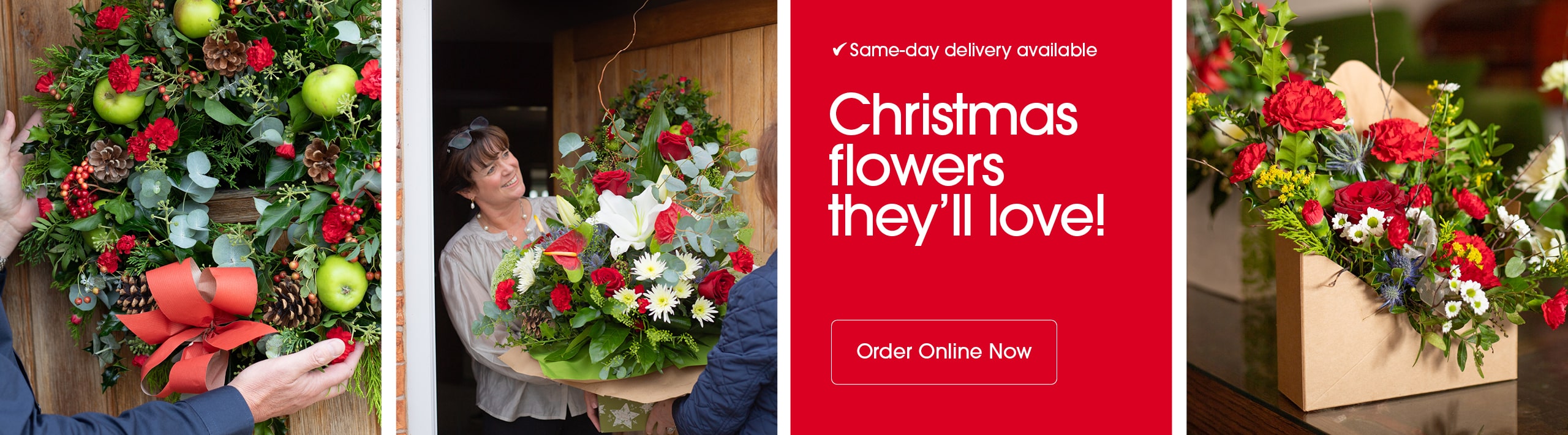 Seasonal bouquets from The Flower Shop in Whitehaven offering same-day delivery